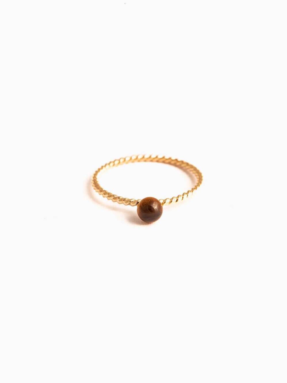 NEW ABLE women's tiger's eye ring in gold